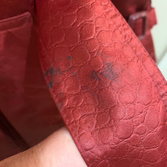 Vintage London Fog Burgundy Croc Trench 10 - Picture 9 of 15